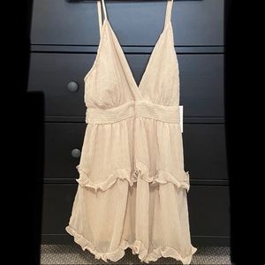 Champagne tiered dress